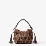 FENDI Mamma Baguette Small Dark brown FF jacquard velvet mini-bag - Image 6